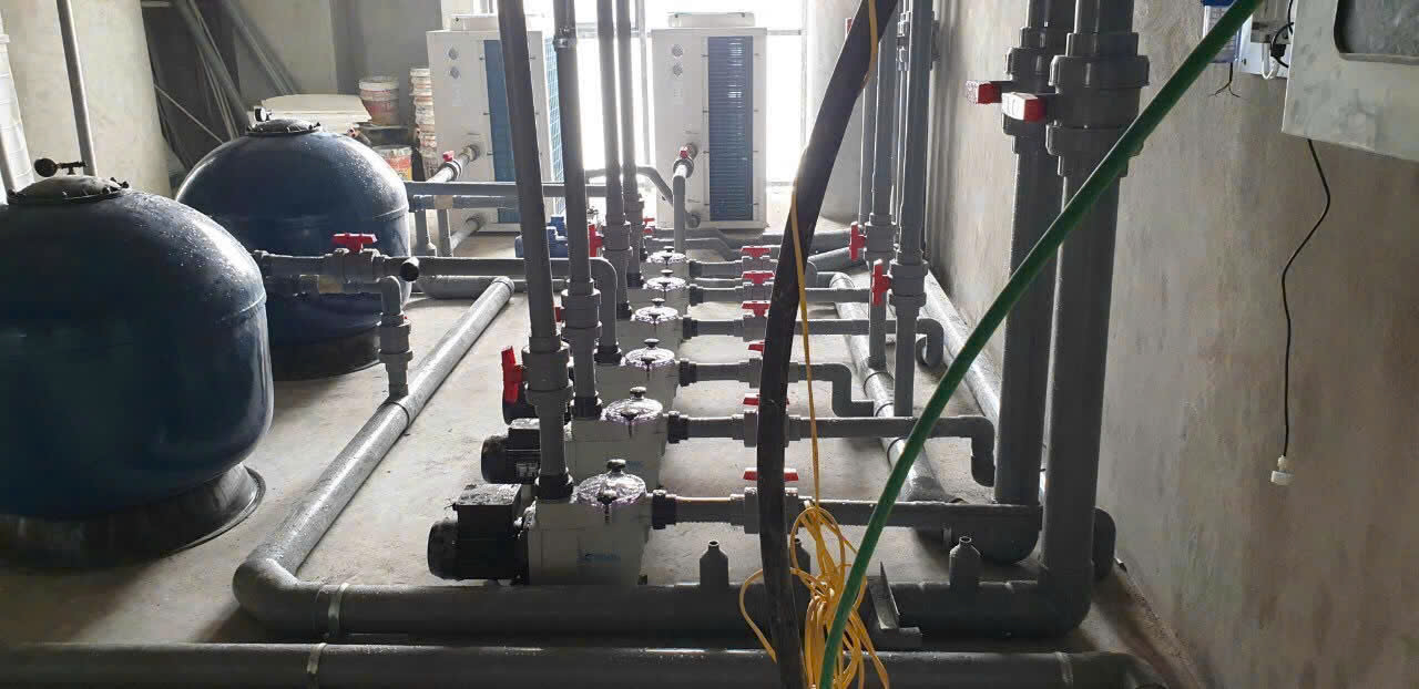 Thiết kế, lắp đặt máy Heatpump bể bơi chung cư Golden Silk Kim Văn Kim Lũ