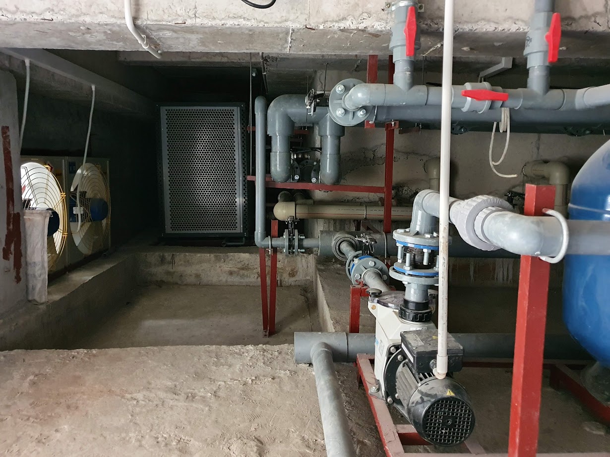 Thiết kế và lắp đặt máy Heatpump bể bơi chung cư Eurowindow River Park