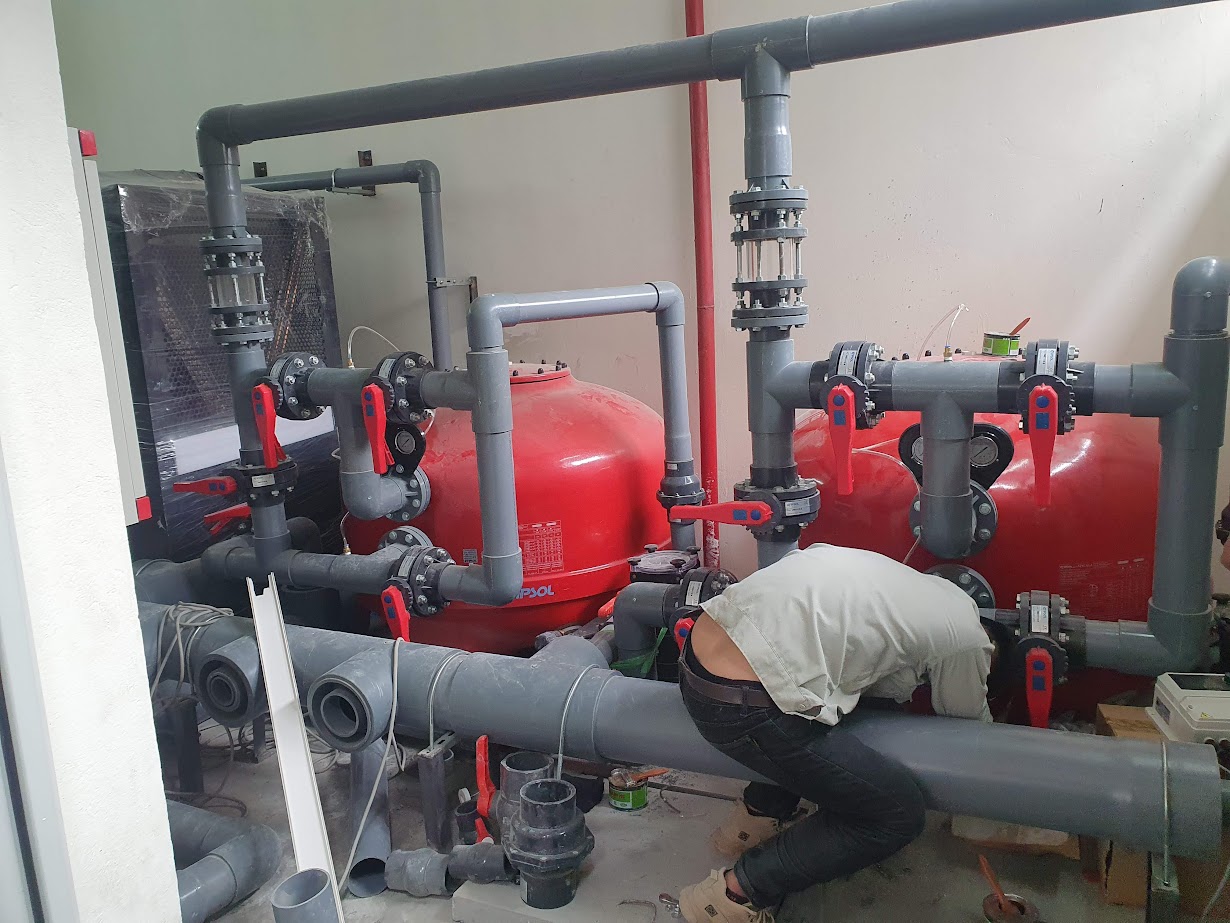 Thiết kế và lắp đặt hệ thống Heatpump tại trường THCS Yên Hòa